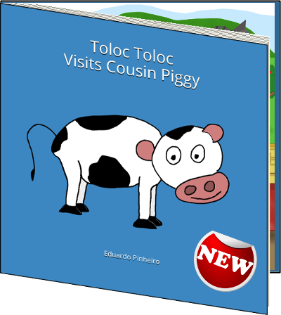 English book cover: Toloc Toloc Visits Cousin Piggy